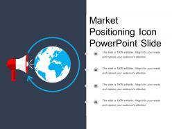 Market positioning icon powerpoint slide