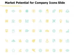 Market potential for company icons slide a440 ppt powerpoint presentation layouts deck