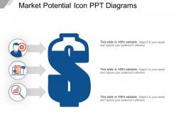Market potential icon ppt diagrams