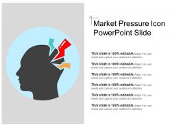 Market pressure icon powerpoint slide