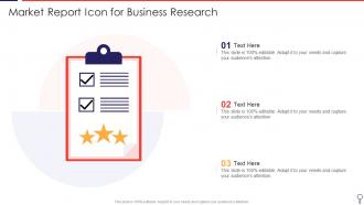 Market Report Icon For Business Research