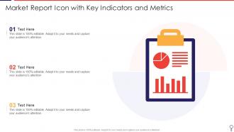 Market Report Icon With Key Indicators And Metrics
