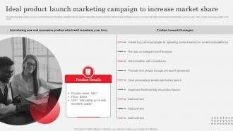 Market Research Analysis To Market Needs Ideal Product Launch Marketing Campaign To Increase