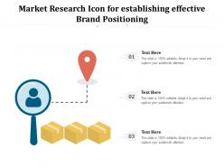 Market research icon for establishing effective brand positioning