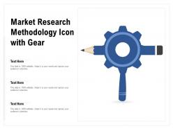 Market research methodology icon with gear