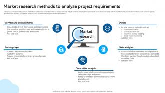 Market Research Methods To Analyse Project Waterfall Project Management PM SS