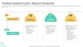 Market Research Plan Report Template