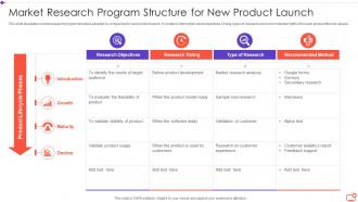 Market Research Program Structure For New Product Launch