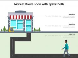 Market Route Icon With Spiral Path