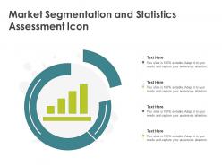 Market segmentation and statistics assessment icon