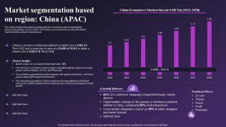 Market Segmentation Based On Region China APAC Global E Commerce Industry Outlook IR SS