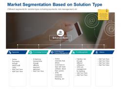 Market segmentation based on solution type payments ppt presentation styles deck