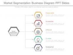 Market segmentation business diagram ppt slides