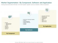 Market segmentation by component software and application add ppt powerpoint presentation ideas