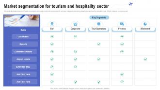 Market Segmentation For Tourism And Hospitality Sector