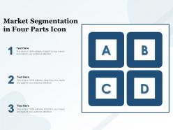 Market segmentation in four parts icon
