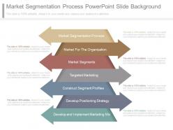 Market segmentation process powerpoint slide background