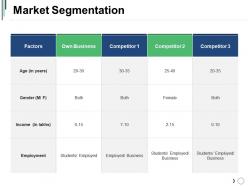 Market Segmentation Sample Of Ppt Presentation
