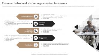 Market Segmentation Strategy Customer Behavioral Market Segmentation Framework MKT SS V