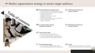 Market Segmentation Strategy To Attract Target Audience Powerpoint Presentation Slides MKT CD V Content Ready Professionally