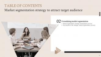 Market Segmentation Strategy To Attract Target Audience Powerpoint Presentation Slides MKT CD V Researched Professionally