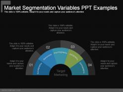 Market segmentation variables ppt examples