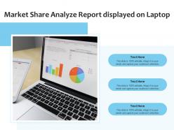 Market share analyze report displayed on laptop