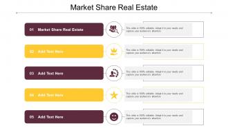 Market Share Real Estate Ppt Powerpoint Presentation Styles Background Designs Cpb