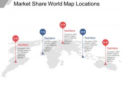 Market share world map locations