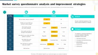 Market Survey Questionnaire Analysis And Improvement Strategies