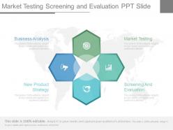 Market Testing Screening And Evaluation Ppt Slide