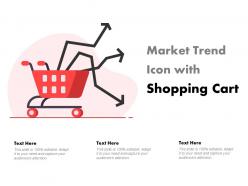 Market Trend Icon With Shopping Cart