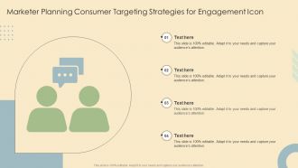 Marketer Planning Consumer Targeting Strategies For Engagement Icon