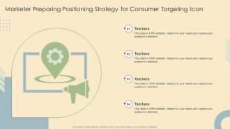 Marketer Preparing Positioning Strategy For Consumer Targeting Icon