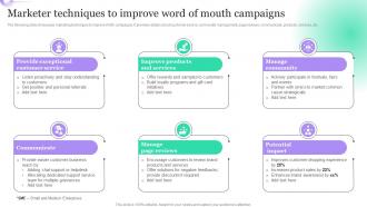 Marketer Techniques To Improve Word Of Mouth Hosting Viral Social Media Campaigns