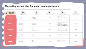 Marketing Action Plan For Social Media Platforms Online Shopper Marketing Plan