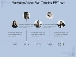 Marketing action plan timeline ppt icon