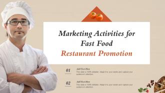 Marketing Activities For Fast Food Restaurant Promotion Marketing Activities For Fast Food