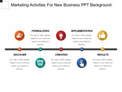 Marketing activities for new business ppt background