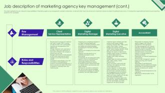 Marketing Agency Business Plan Job Description Of Marketing Agency Key Management BP SS Graphical Best