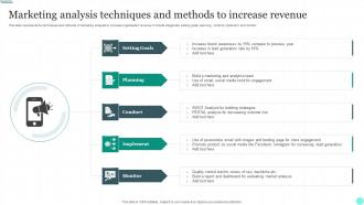 Marketing Analysis Techniques And Methods To Increase Revenue