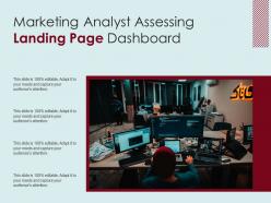 Marketing analyst assessing landing page dashboard