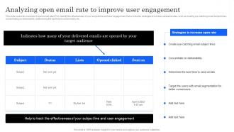 Marketing Analytics Effectiveness Analyzing Open Email Rate To Improve User Engagement