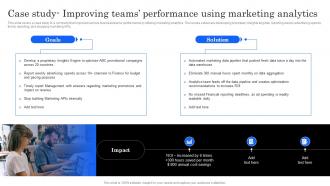 Marketing Analytics Effectiveness Case Study Improving Teams Performance Using Marketing Analytics