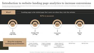 Marketing Analytics Guide To Measure Introduction To Website Landing Page Analytics To Increase