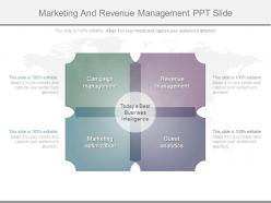 Marketing and revenue management ppt slide