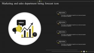 Marketing And Sales Department Hiring Forecast Icon