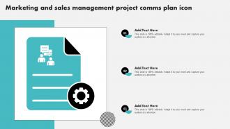 Marketing And Sales Management Project Comms Plan Icon