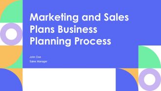 Marketing And Sales Plans Business Planning Process PPT Presentation AT