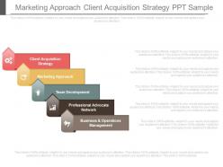 Marketing approach client acquisition strategy ppt sample